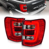 ANZO 311396 1904 fits Jeep 99-20 Grand Cherokee LED Tail Lights w/ Light Bar Chrome Housing Red/Clear Lens