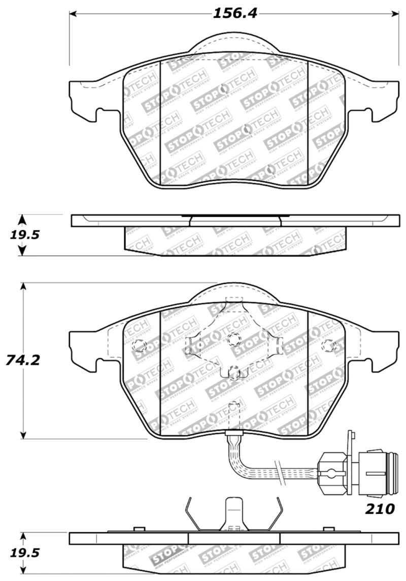 Stoptech 309.0555 Performance Brake Pads