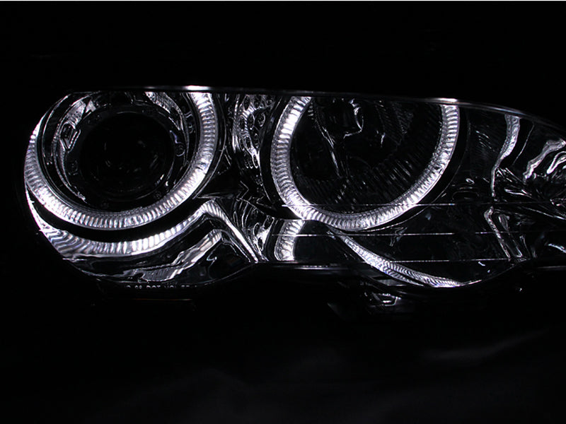 ANZO 121268 2003 fits BMW 00-20 3 Series E46 Projector Headlights w/ Halo Chrome