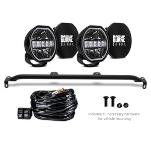 Borne Off-Road BNLT-BR-21M-B27 2021+ fits Ford Bronco Direct Fit Lights - Mod Bumper - 2in x 7in Round - Bumper