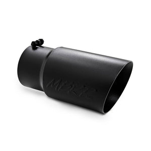 MBRP T5074BLK Universal Tip 6 O.D. Dual Wall Angled 5 inlet 12 length - Black