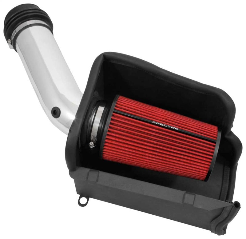 Spectre 9059 94-97 fits Ford SD 7.3L DSL Air Intake Kit - Polished w/Red Filter