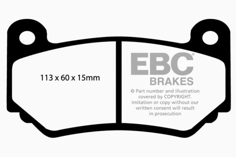 EBC DP21377 fits Lotus 08-11 Exige 1.8 Supercharged (240) Greenstuff Front Brake Pads