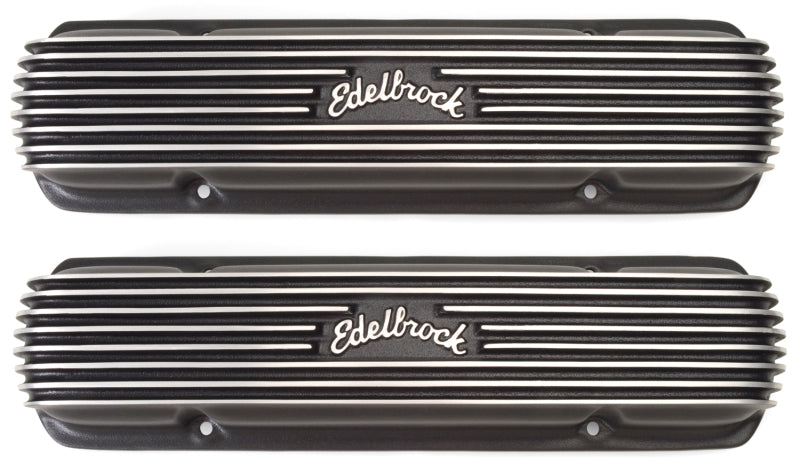 Edelbrock 41303 Valve Cover Classic Series fits Pontiac 1962-1979 301-455 CI V8 Black