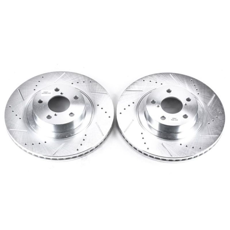PowerStop fits Saab 05-06 9-2X Front Evolution Drilled & Slotted Rotors - Pair