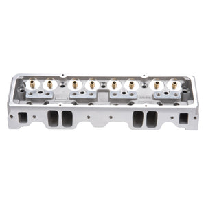 Edelbrock 60947 Cylinder Head fits SBC NHRA Legal 64cc Angled Plug Bare Single