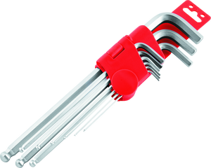 BikeMaster 151579 BikeMaster 9-pc Ball End Long Wrench Set - Metric
