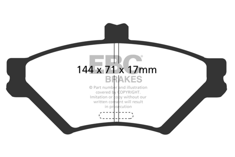 EBC DP21169 fits Ford 95-97 Crown Victoria 4.6 (Phenolic PisTons) Greenstuff Front Brake Pads