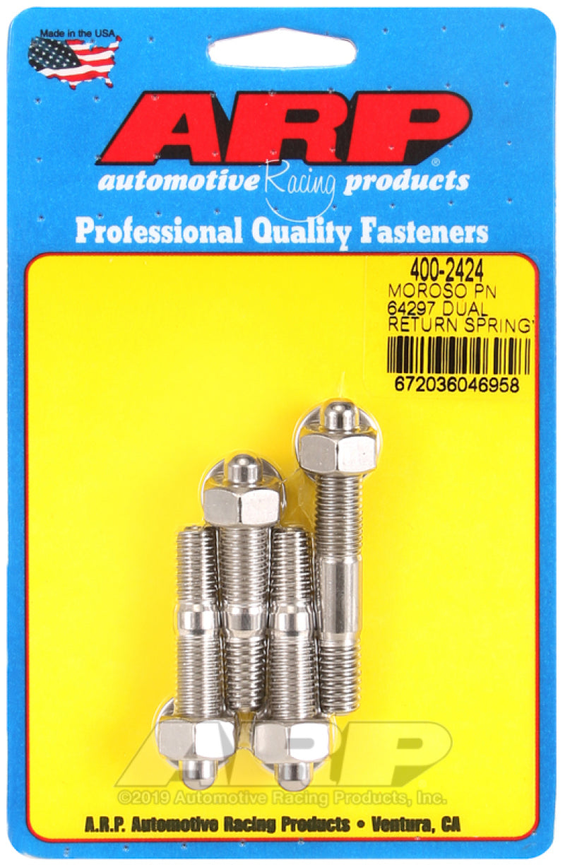 ARP 400-2424 Moroso 64927 Dual Return Spring no Spacer Plate SS Carb Stud Kit