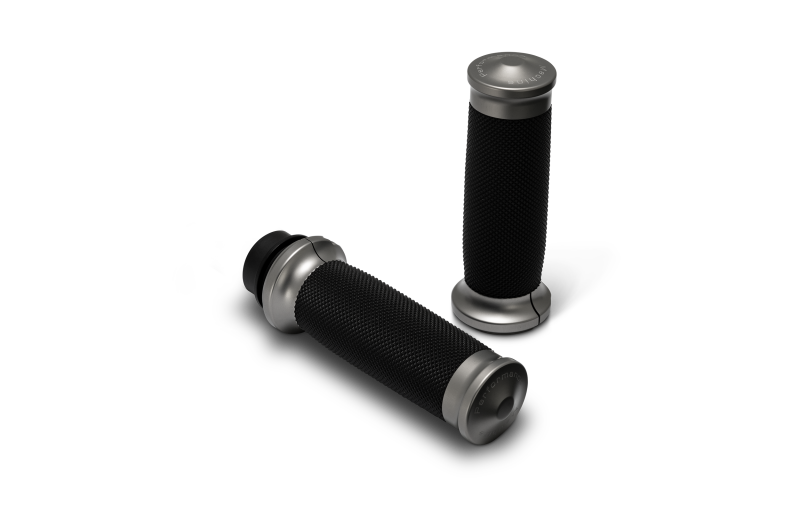 Performance Machine 0063-2104M-GU 08-23 Touring, 16-24 Softail TBW Contour Handle Grip Set - Gun Metal Gray