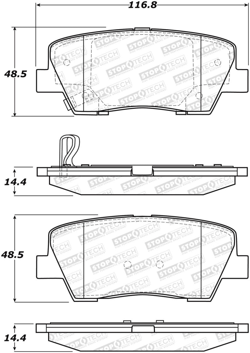 StopTech 308.12841 Street Brake Pads