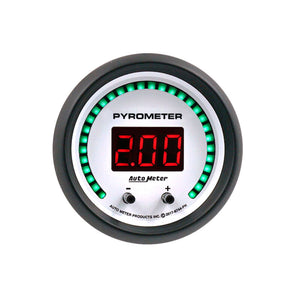 AutoMeter 6744-PH Autometer 52.4mm White Two Channel 0-2000 Degree Pyrometer (EGT) Phantom Elite Digital Gauge
