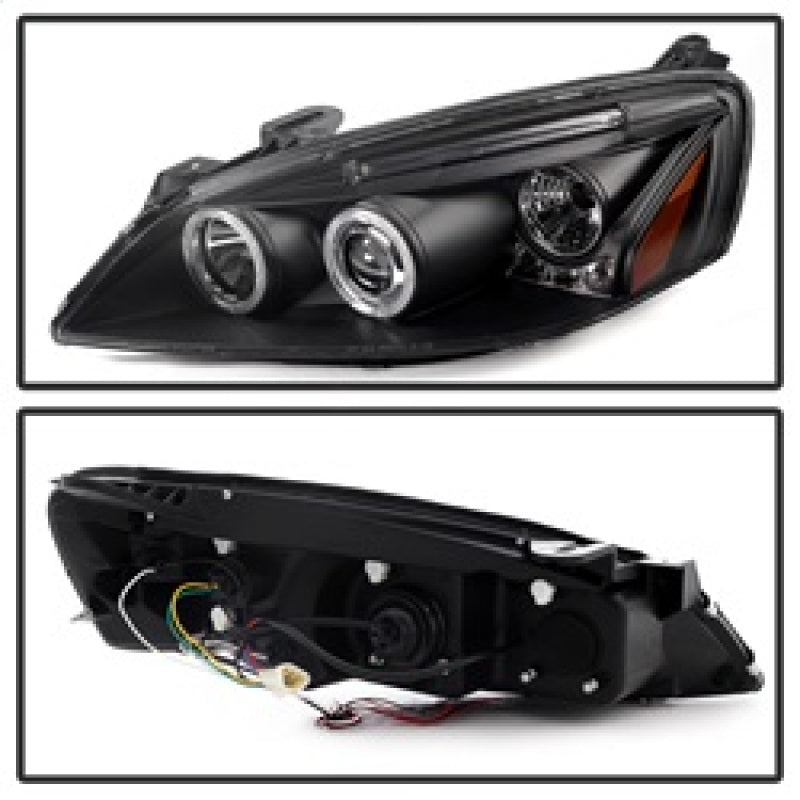 Spyder 5011596 fits Pontiac 05-08 G6 2/4DR Projector Headlights LED Halo LED Bl