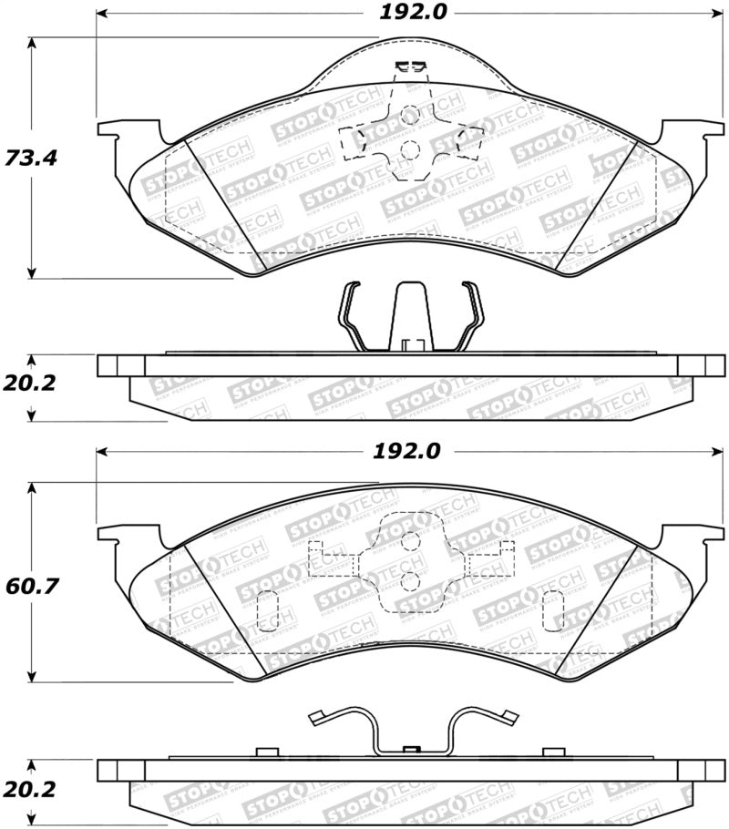 Stoptech 305.082 Street Select Brake Pads