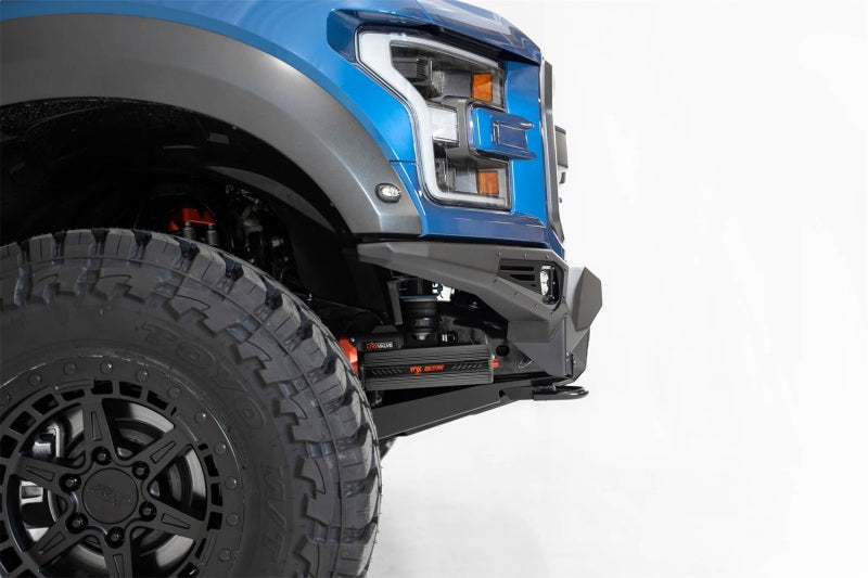 Addictive Desert Designs F110014110103 fits Ford 17-20 F-150 Raptor Bomber Front Bumper w/ 4 Rigid 360 6in Round Mounts