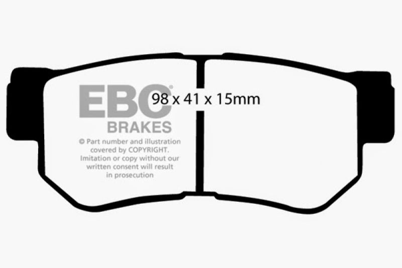 EBC DP21392 fits Hyundai 08-09 Azera 3.3 Greenstuff Rear Brake Pads