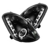 Spyder 5031747 fits Infiniti 03-04 G35 4DR Projector Halogen - LED Halo DRL Blk