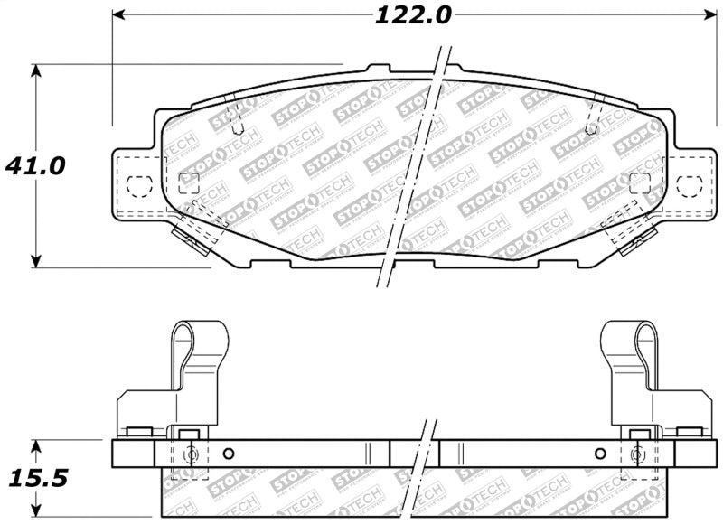 Stoptech 305.0572 92-00 Lexus GS300 Street Select Rear Brake Pads