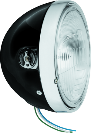 BikeMaster 152455 BikeMaster 7in Headlight Side Mount - Black