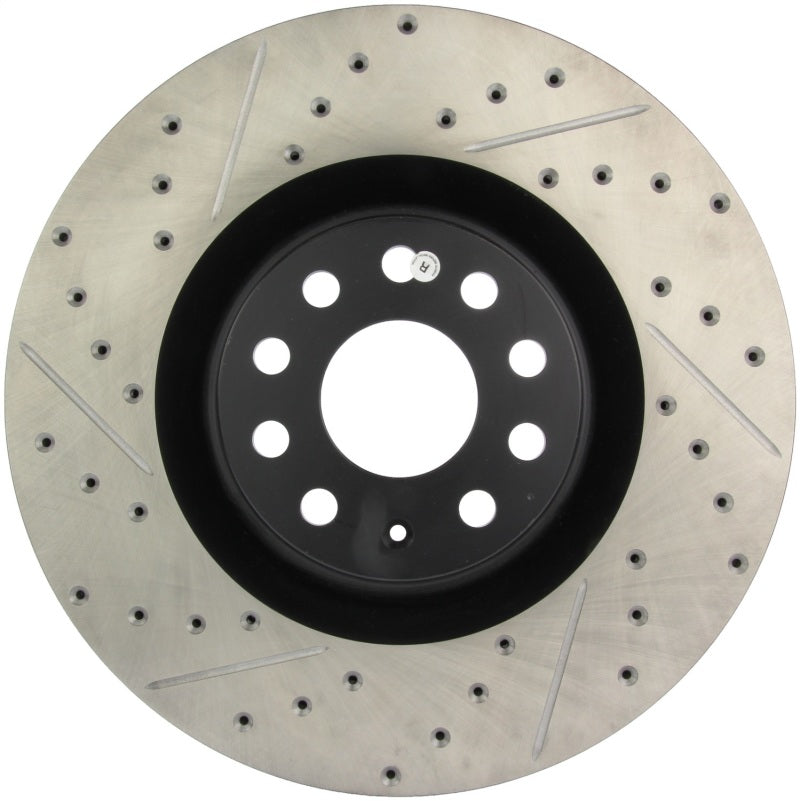 Stoptech 127.33112R 09 fits VW Passat CC / 06-09 Passat Slotted & Drilled Right Front Rotor
