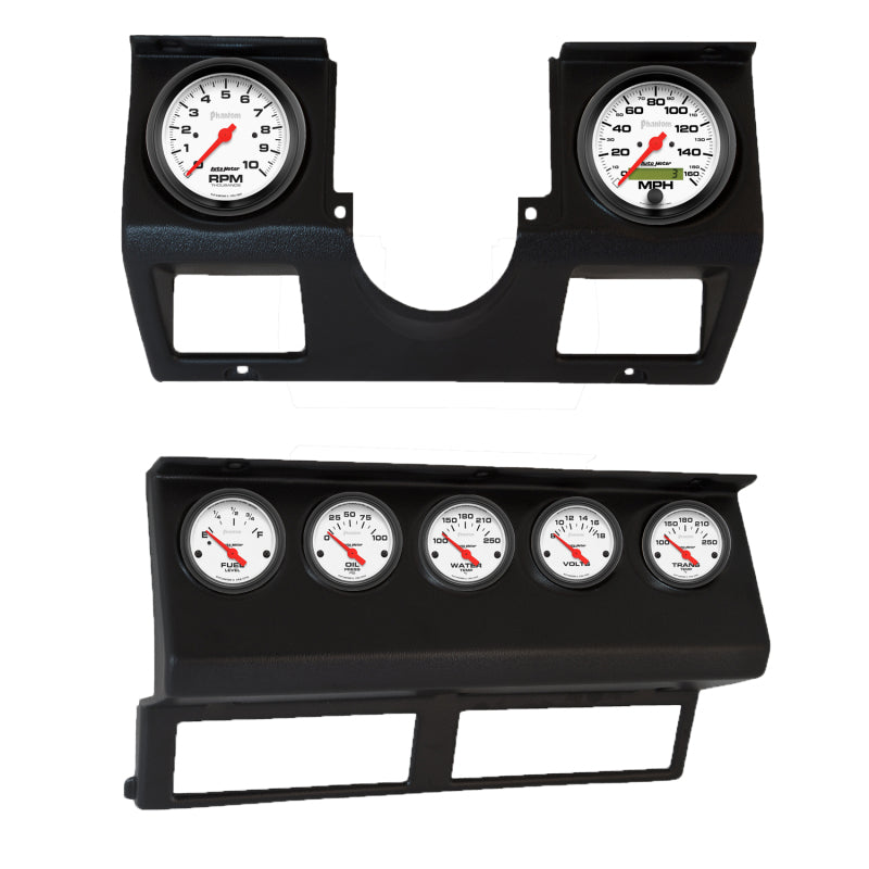 AutoMeter 7040-09 Autometer Phantom Direct Fit Dash Kit 87-96 fits Jeep Wrangler YJ (Tach/MPH/FL/OilP/WTMP/VLT/TRNS)