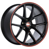 BBS CI0501NE CI-R Nurburgring Edition 20x10 5x112 ET25 Satin Black/Red Lip Wheel - 82mm PFS/Clip Req.