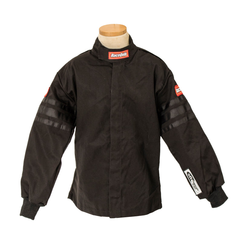 Racequip 1969993 Black Trim SFI-1 JR. Jacket - KMedium