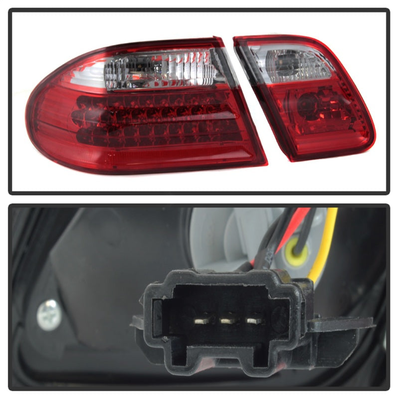 5020642 Xtune fits Mercedes Benz W210 E-Class LED Tail Lights Red Clear ALT-CL