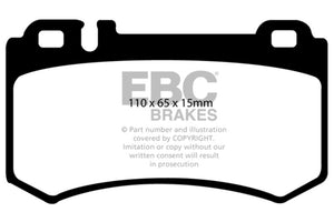 EBC UD984 06 fits Mercedes-Benz E55 AMG 5.4 Supercharged (4 Pad Set) Ultimax2 Rear Brake Pads