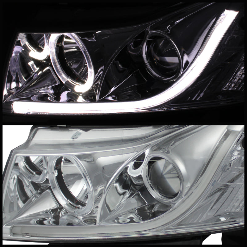 Spyder 5074171 fits Chevy 11-14 Cruze Projector Headlights Light Tube DRL Chrm