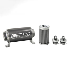 DeatschWerks 8-03-110-100K-6 Stainless Steel 6AN 100 Micron Universal Inline Fu