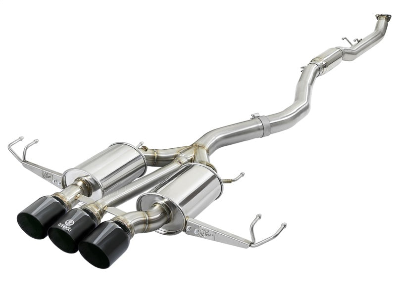 AFE 49-36623-B  3in 304 SS Cat-Back Exhaust w/ Tri-Black Tips 17-18 fits Honda
