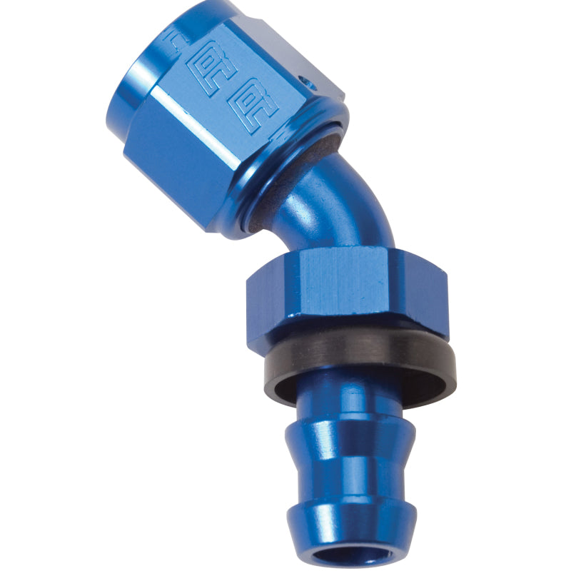 Russell 624090 Performance -8 AN Twist-Lok 45 Degree Hose End (Blue)