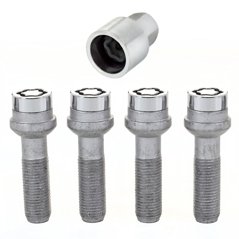 McGard 28017 Wheel Lock Bolt Set - 4pk. (Radius Seat) M14X1.5 / 17mm Hex / 45.0mm Shank Length - Chrome