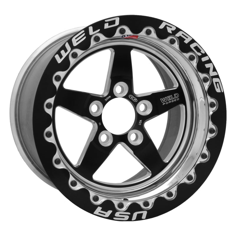 Weld  71MB510A75F S71 15x10.33 / 5x4.5 BP / 7.5in. BS Black Wheel (Medium Pad) -
