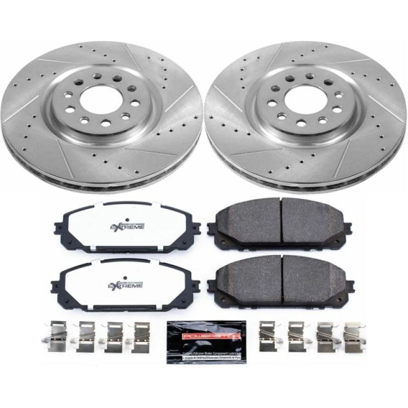 PowerStop K7414-36 17-19 fits Jeep Cherokee Front Z36 Truck & Tow Brake Kit