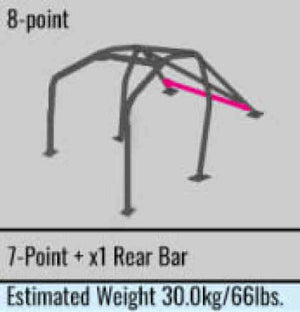 Cusco 176 270 GS20 SFTY21 2-Pssgr 8-PT BLK Around Dash Roll Cage fits Toyota Ch