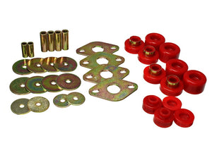 Energy Suspension 8.4112R 01-04 fits Toyota Tacoma Prerunner Body Mount Bushing Set - Red