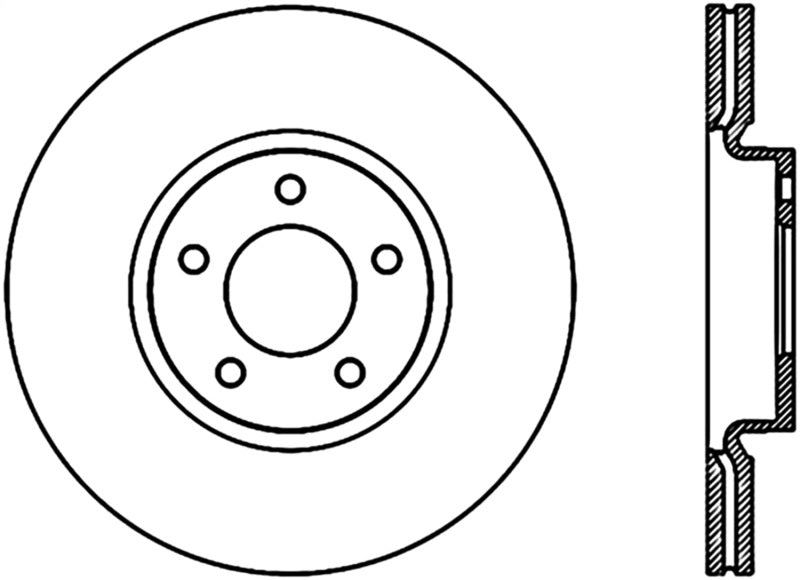 Stoptech 126.45078CSL Power Slot 07-09 Mazdaspeed3 Slotted CRYO Left Front Rotor