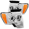 AlphaRex 880178 fits Ford 09-14 F-150 LUXX LED Proj Headlights Plank Style Chrome w/Activ Light/Seq Signal/DRL