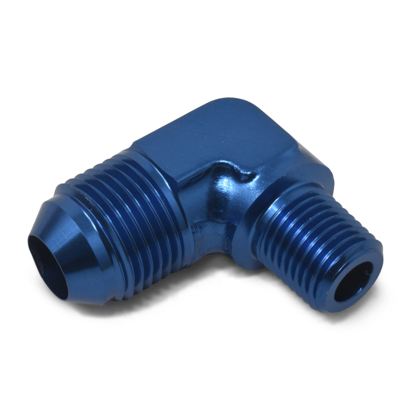 Russell 660900 Performance -12 AN to 1/2in NPT 90 Degree Flare to Pipe Adapter (Blue)