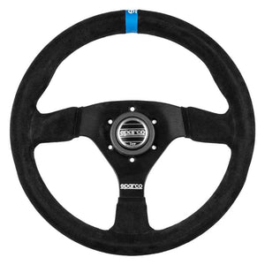 SPARCO 015R383PSNLOGO Steering Wheel 383 Suede Black w/ Logo