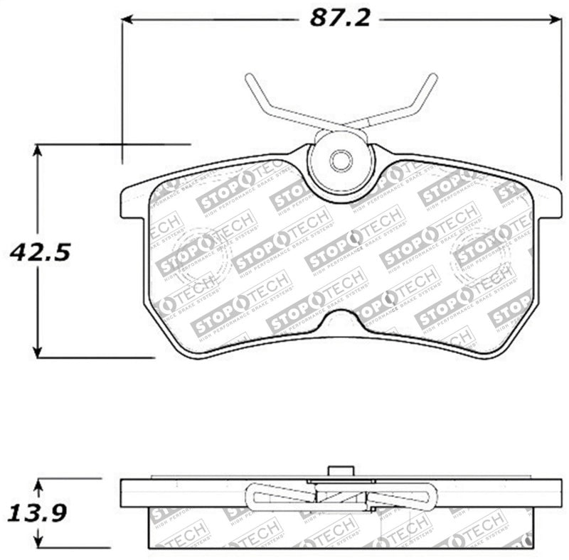 Stoptech 308.0886 Street Touring Brake Pads