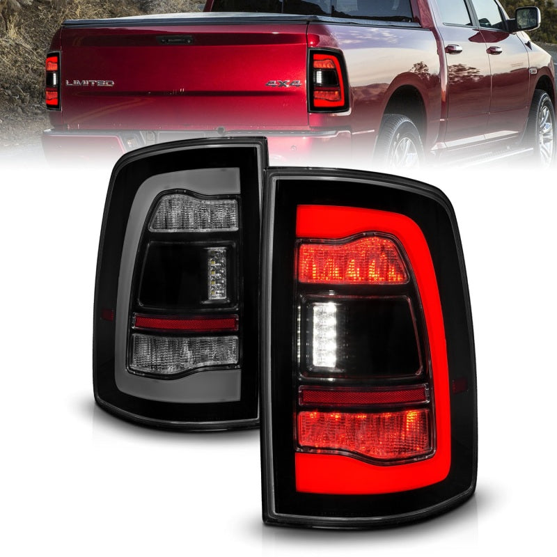 ANZO 311470 fits Dodge 09-18 Ram 1500 Sequential LED Taillights Smoke Black