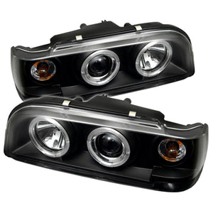 Spyder 5012289 fits Volvo 93-97 850 Projector Headlights LED Halo Black High H1