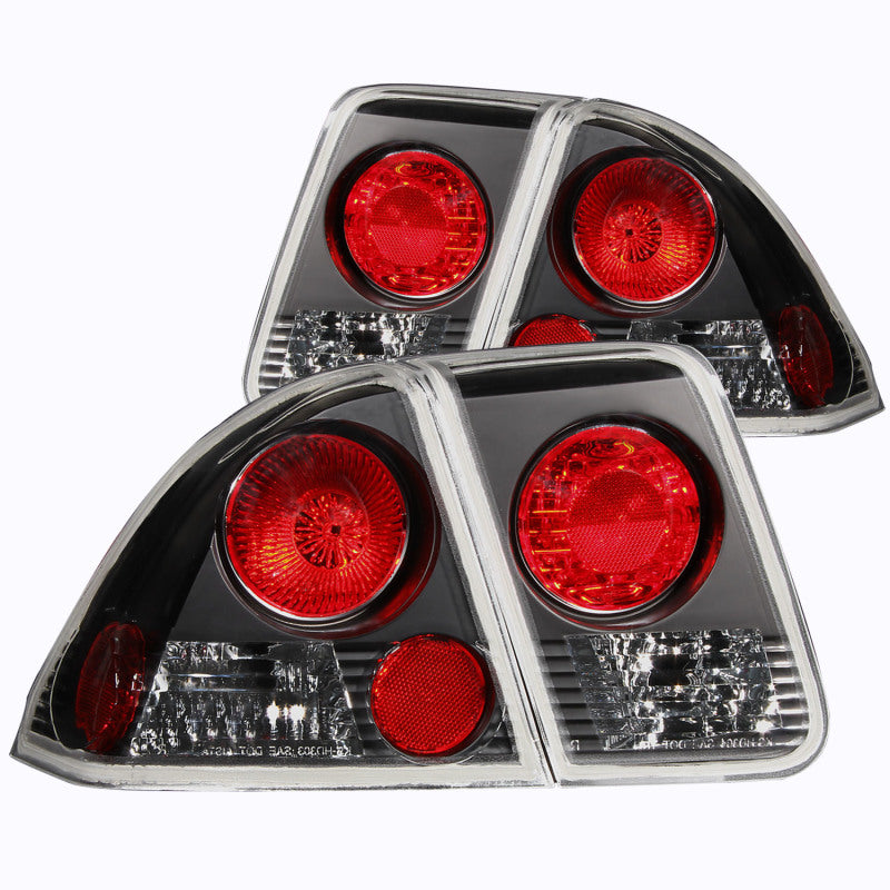 ANZO 221048 2004 fits Honda 01-20 Civic Taillights Black