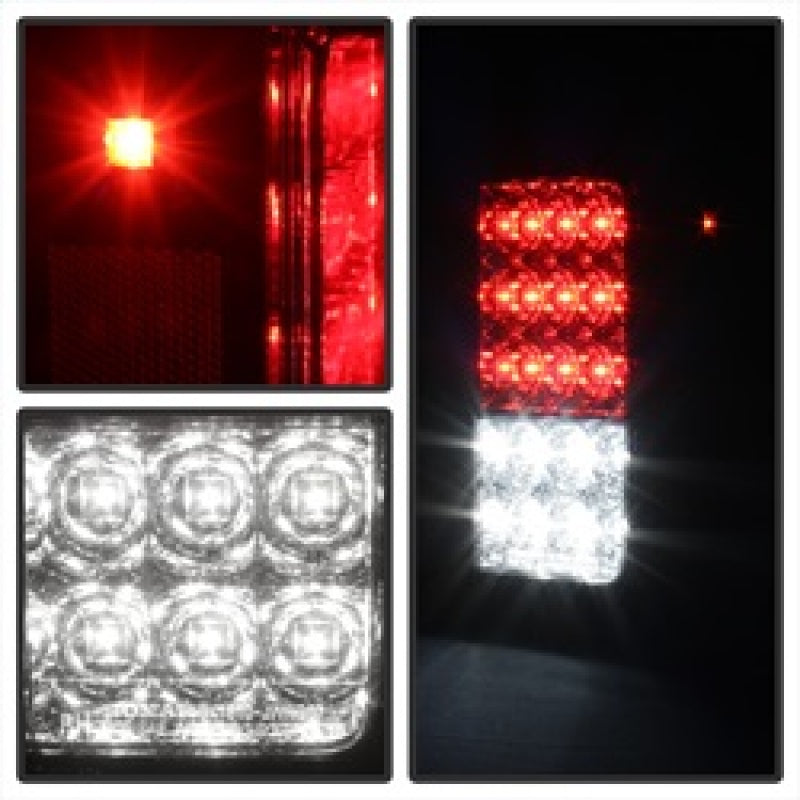 Spyder 5070401 fits Jeep 07-15 Wrangler LED Tail Lights Red Clear ALT-YD-JWA07-