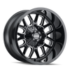 Mayhem 8107-8981BM 8107 Cogent 18x9 / 8x165.1 BP / 0mm Offset / 130.8mm Hub Gloss Black Milled Wheel