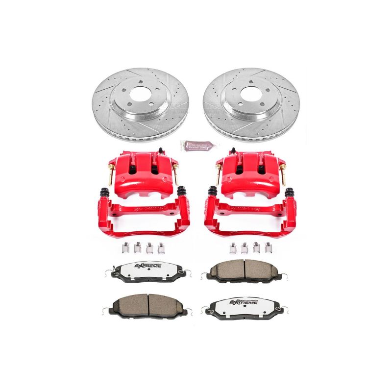PowerStop KC5407 fits Ford Mustang Front Z26 Street Warrior Brake Kit w/Calipers