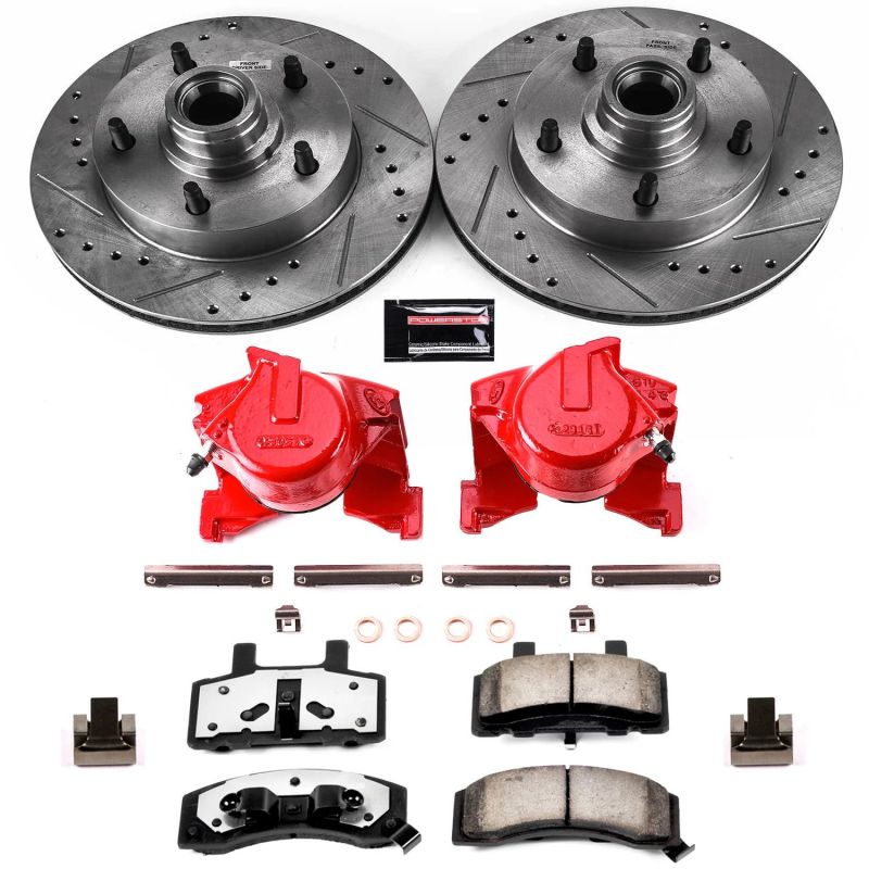 Power Stop KC1766-36 87-93 fits Ford F-150 Front Z36 Truck & Tow Kit w/Cals